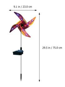 Led Solar Wind Spinner Light Garden Path Outdoor Yard Pinwheels Windmill Decor Patio Lawn Christmas Holiday Decoration