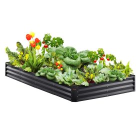 VEVOR Galvanized Raised Garden Bed Planter Box 94.5x47.2x11" Flower Vegetable