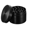 Tobacco Herb Grinder 4-Piece Metal Small Hand Crusher Mill Magnetic Top Black US