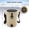 Portable Drink Cooler Insulated Ice Chest with Adjustable Strap