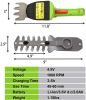 Cordless Grass Shear 4.5V Lightweight Garden Hedge 2-in-1 Trimmer Grass Clippers