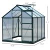 6' x 6' x 7' Polycarbonate Portable Walk-In Garden Greenhouse