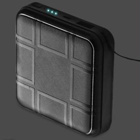 Leather Patterned Square Mini Compact Square Power Bank (Option: Black-4000mah)