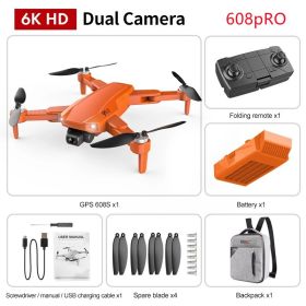 GPS High-definition Dual Camera (Option: 608pRO Orange)