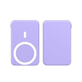 Magnetic Suction Wireless Charging Treasure Large Capacity Folding Bracket Mobile Power Supply (Option: CD50 Purple5000)