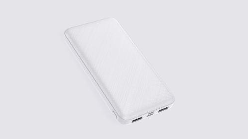 Small Light Show Cloth Pattern Mobile Power Supply (Option: White-PD22.5W)