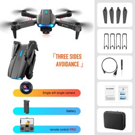 4K Dual Camera Remote Control Three-sided Obstacle Avoidance Drone (Option: Obstacle avoidance black-4K dual WIFI single battery)