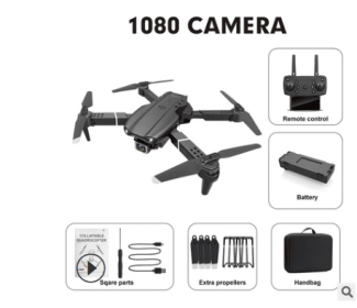 SHAREFUNBAY Drone 4k HD Dual Camera Visual Positioning 1080P WiFi Fpv Drone Height Preservation Rc Quadcopter (Option: Black1080P camera1 battery)