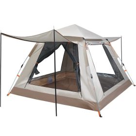 Fully Automatic Speed Camping Tent Rain Proof Multi Person (Option: Upgraded beige-Tents and tide MATS)