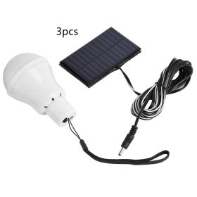 LED Solar Cord Rechargeable Emergency Bulb (Option: White light-3PCS)