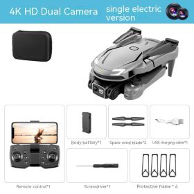 V88 UAV HD Aerial Photography 4K Dual Camera (Option: V88 Gray 4K Dual Camera-Two Batteries)