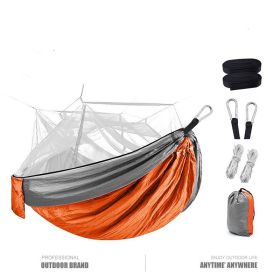 Outdoor Mosquito Net Hammock Outdoor Camping With Mosquito Net Hammock (Color: Orange)