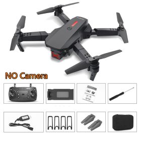 Folding Quadcopter Remote Control Drone Aerial Photography (Option: Black-Without camera)