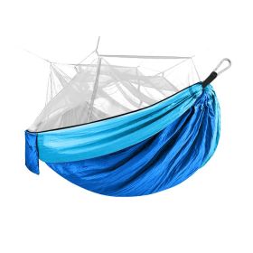 Outdoor Mosquito Net Hammock Outdoor Camping With Mosquito Net Hammock (Color: Blue)