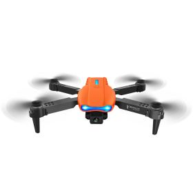 E99 Folding Drone Quadcopter Remote Control Handle Four Axis HD 4K Photography UAV Altitude Fixation (Option: Single-Orange-Single)