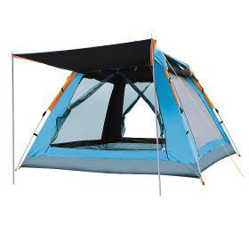 Fully Automatic Speed Camping Tent Rain Proof Multi Person (Option: Vinyl blue-Single tent)