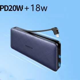 Large Capacity Compact And Portable PD20W Quick-charge (Option: Apple cable PD20W 18W-20000mAh)