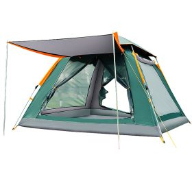 Fully Automatic Speed Camping Tent Rain Proof Multi Person (Option: Silver gum green-Tents and tide MATS)