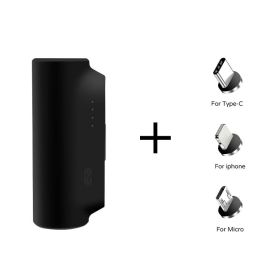 Magnetic Absorbing Capsule Charging Baoying Emergency 5000 MA (Option: Black-3Connector)