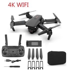 Folding high-definition aerial quadcopter (Option: Black 4K)