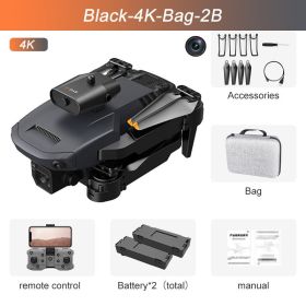 4K High-definition Aerial Photography Aircraft Obstacle Avoidance Remote Control (Option: Black 4K Bag 2B)