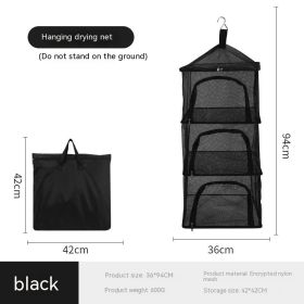 Outdoor Folding Square Hanging basket (Option: Black-39x39x100cm)