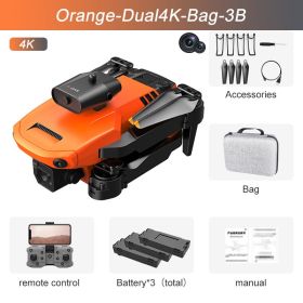 4K High-definition Aerial Photography Aircraft Obstacle Avoidance Remote Control (Option: Orange Dual4K Bag 3B)