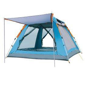 Fully Automatic Speed Camping Tent Rain Proof Multi Person (Option: Silver glue blue-Single tent)