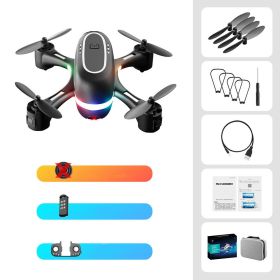 Mini Aerial Photography Gradient LED Remote Control Plane (Option: Black-Sanden-Standard version)