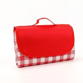 Outdoor Moisture-proof Portable Camping, Picnic, Beach Mat (Option: Red check-150x200cm)