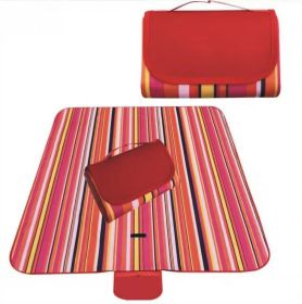 Outdoor Moisture-proof Portable Camping, Picnic, Beach Mat (Option: Red color bar-150x200cm)