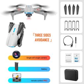 4K Dual Camera Remote Control Three-sided Obstacle Avoidance Drone (Option: Obstacle avoidance grey-Standard single battery)