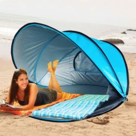 Full-automatic Folding Shelter Tent For The Beach (Option: Blue-No Tide cushion)