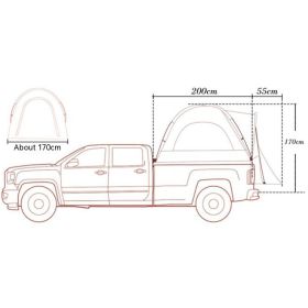 Multi-function Tent For Outdoor Truck Rear Box (Option: Gray-3 People)