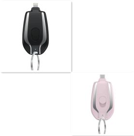 Keyring Charging Bank Wireless Portable 1500 Mah Emergency Power Supply Telescopic Small Mobile Power Supply (Option: Set5-Iphone)