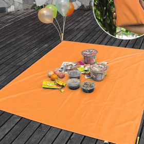 Ultra Light Portable Pocket Picnic Waterproof Beach Mat (Option: Orange-110x150cm)