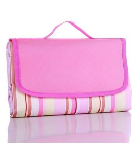 Outdoor Moisture-proof Portable Camping, Picnic, Beach Mat (Option: Pink stripe-150x200cm)