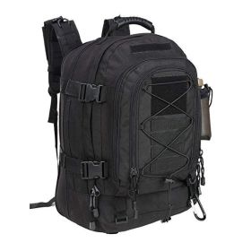 Outdoor Tactics Military  Mountaineering Hiking Bag Multifunctional Large Capacity Backpack (Color: Black)