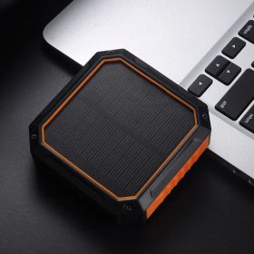 Shared Four Line New Built-in Solar Power Charging Bank 10000MAH Mobile Phone Charging (Option: Black Orange)