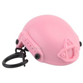 Creative Mini Helmet Keychain; Hiking Camping Bottle Opener; Creative Gift For Boys Girls Adults Schoolbag Wallet Car Key Decor (Color: Pink)