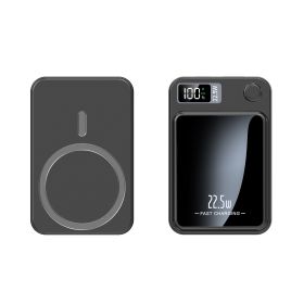 Magnetically Absorbed Wireless Charging Treasure Ultrathin (Option: Black-30000mAh)