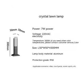 Outdoor Lawn Lamp Waterproof LED Landscape (Option: Crystal Lawn Lamp 30CM)