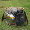 30L Outdoor folding bucket camping  portable barbecue dishwashing bucket telescopic fishing bucket