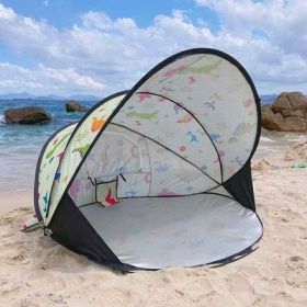 Full-automatic Folding Shelter Tent For The Beach (Option: Cartoon-No Tide cushion)