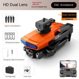 UAV Obstacle Avoidance Remote Control Camera Drone (Option: D6 Orange Dual Camera-Style 2)