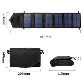 Solar Charging Board Panel Outdoor Power Bank Portable (Option: 20WBlack)