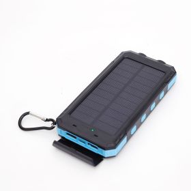 Waterproof Solar Charging Power Supply (Option: Blue-Upgraded Version 20000mah)