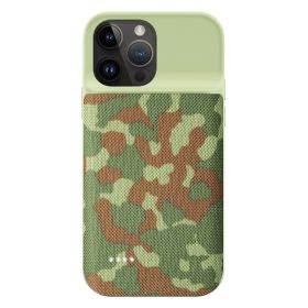 Back Splint Battery Wireless Power Bank (Option: Army Green-IPhone14plus)