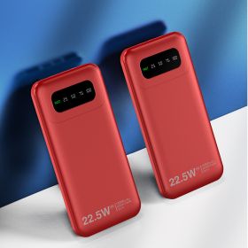 Fast Charge Large Capacity 20000 MA Digital Display Power Bank For Mobile Phone (Option: Chinese Red-20000mAh Ordinary Fast Charge)