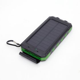 Waterproof Solar Charging Power Supply (Option: Green-Upgraded Version 20000mah)